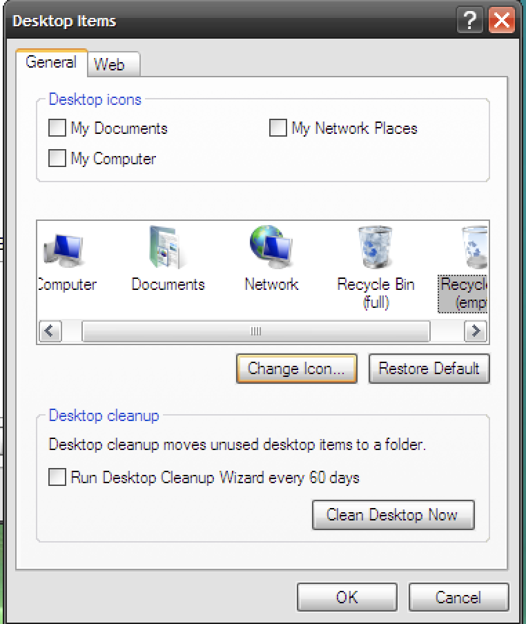 Windows Vista Desktop Icons