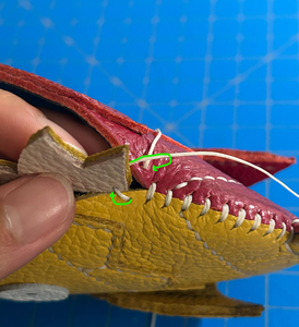 Sewing Together the Body: Attaching the Top Fin