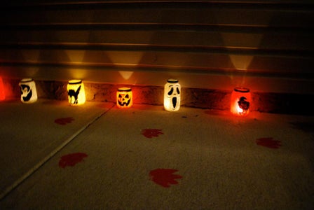 Pickle Jar Illuminataries for Halloween