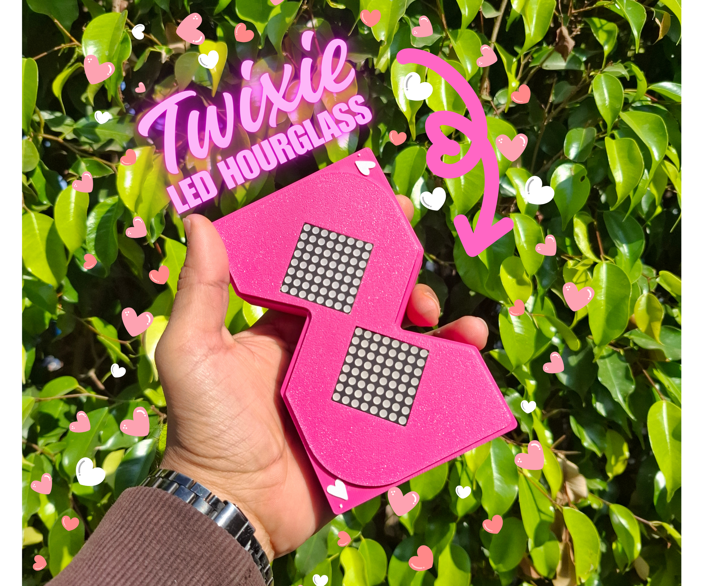 Twixie : a Cute 3-D Printed LED Hourglass That Feels Real⏳✨