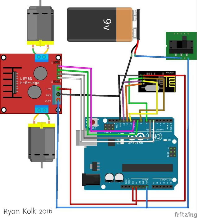 Wireless Arduino Controlled Tank (nRF24L01) : 6 Steps (with Pictures ...