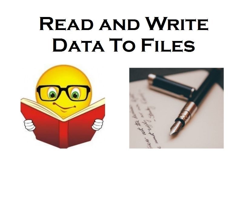 Java Code/Program - Read & Write Data From Files