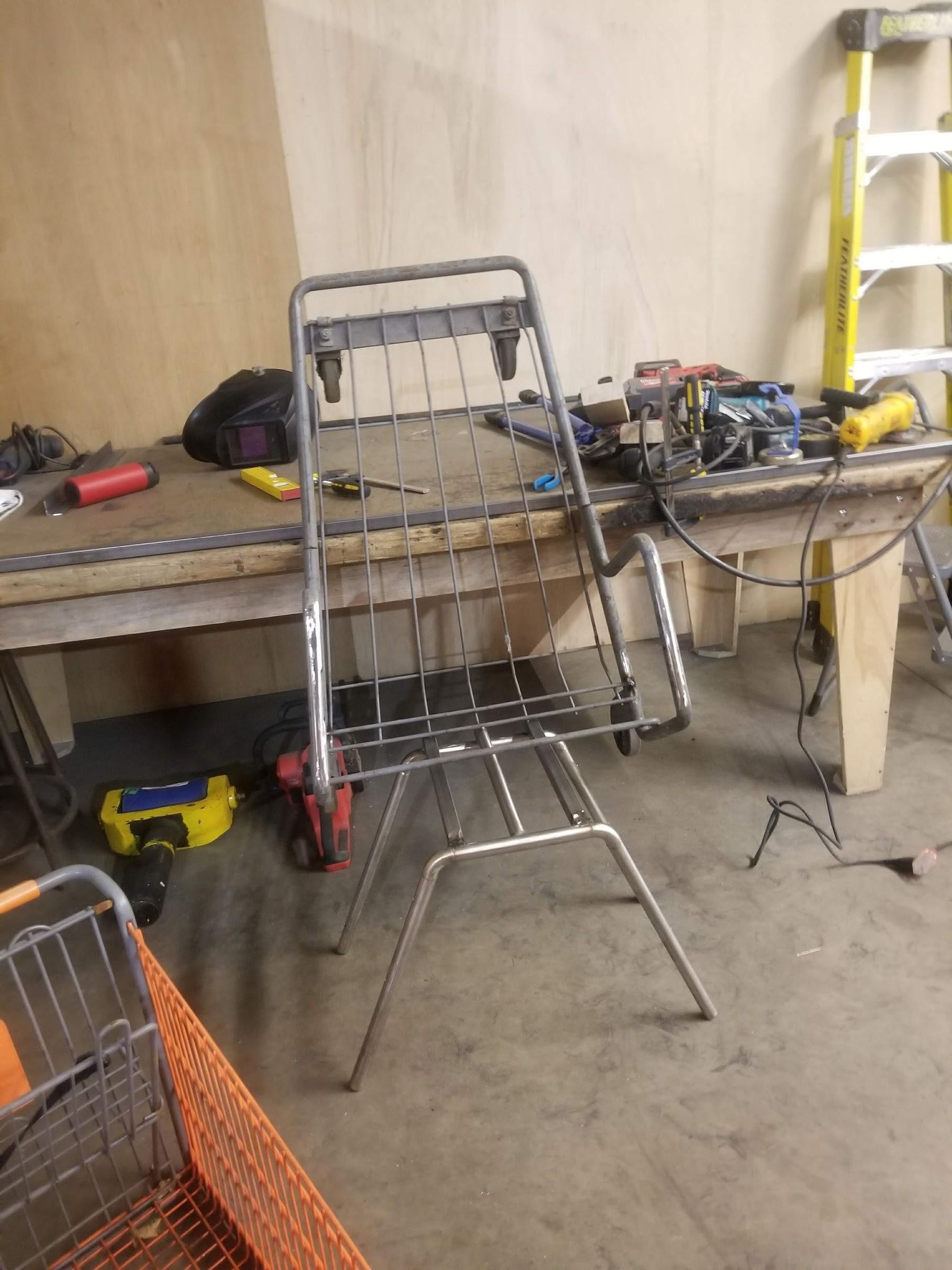 Shopping Cart Chair With Magazine Holder 4 Steps Instructables