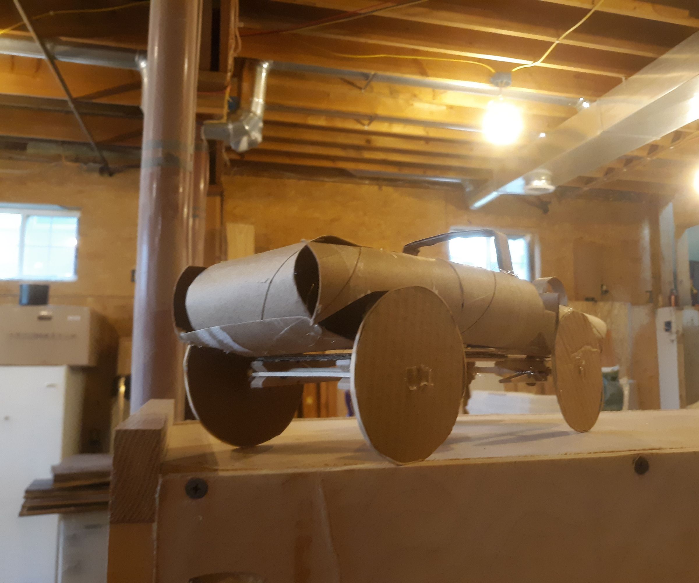 1960's Jaguar Customizable Cardboard Car Body Design