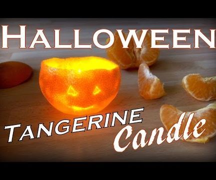 Tangerine Halloween Candle