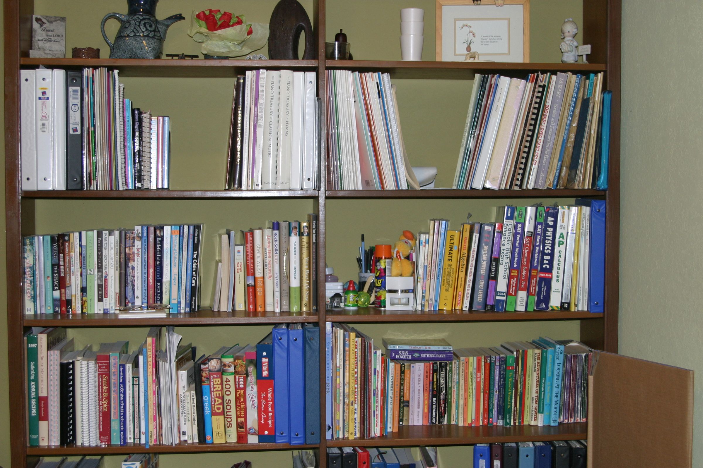 Organizing Books, Photos, and Sewing Stuff