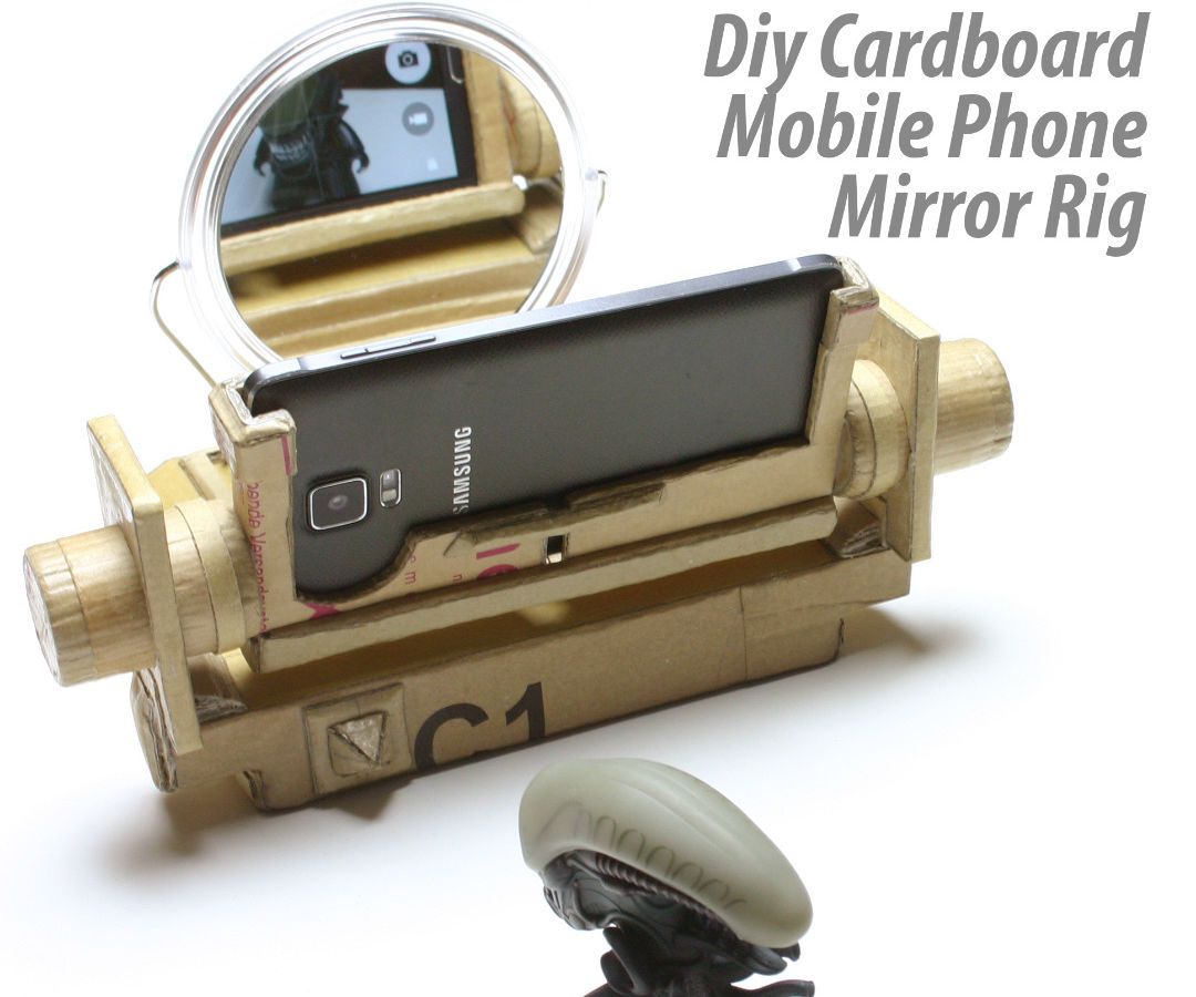 DIY Cardboard Ultimate Mobile Phone Mirror Stand