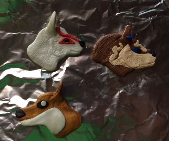 Clay Wolf Charms(Okami/Link)