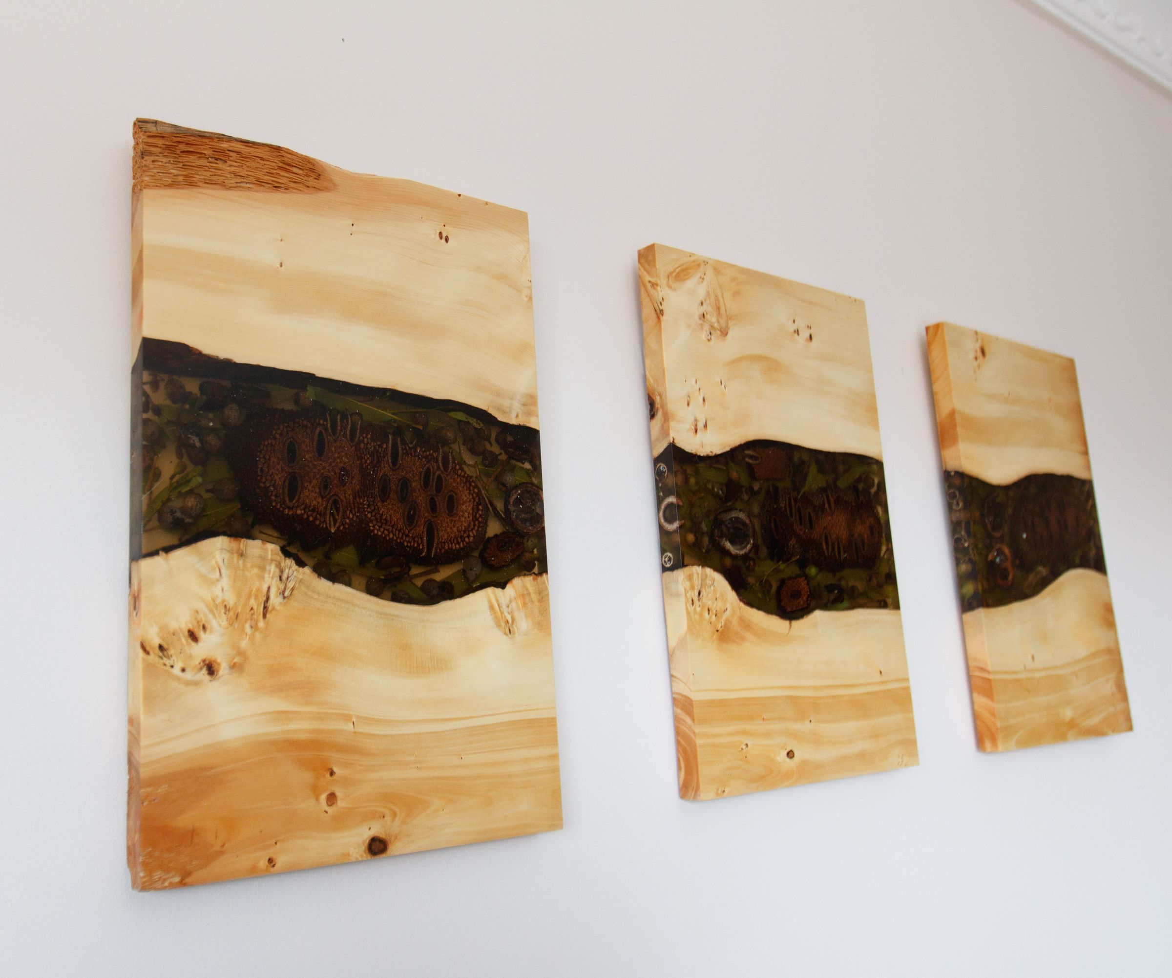 Wood & Resin Triptych