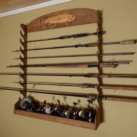 diy hook fishing pole wall mount Piranha Series Compact Wall-Mount Rod Rack Get organized today! DIY Fishing Rod Storage Rack