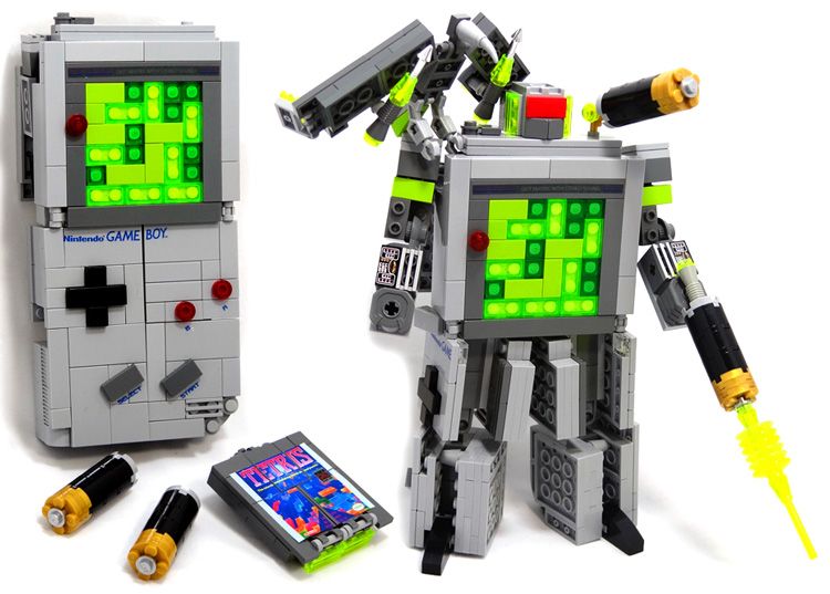 Domaster & Tetrawing - Game Boy & Tetris Game Transforming Robots!