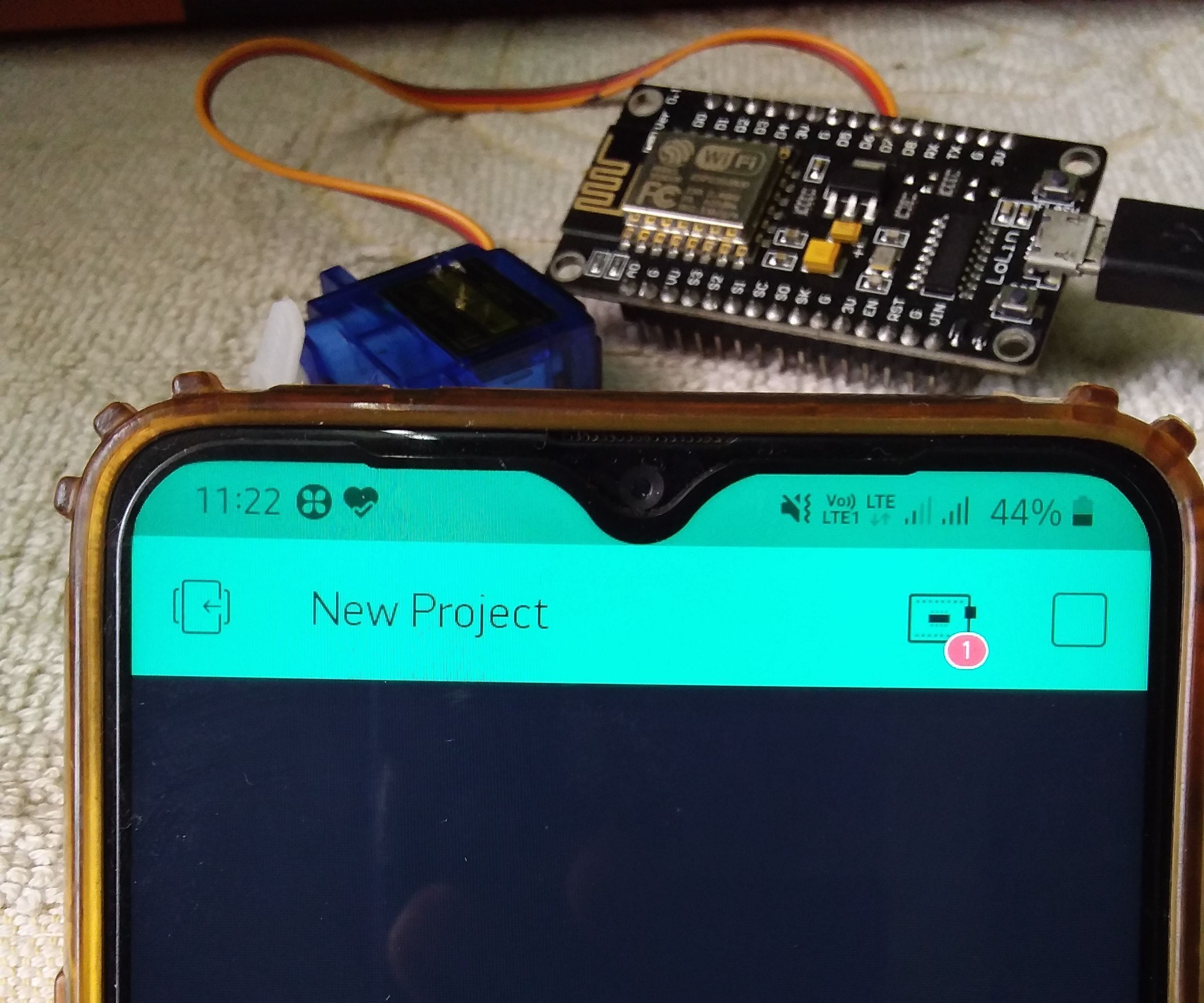 SERVO MOTOR CONTROL USING WIFI