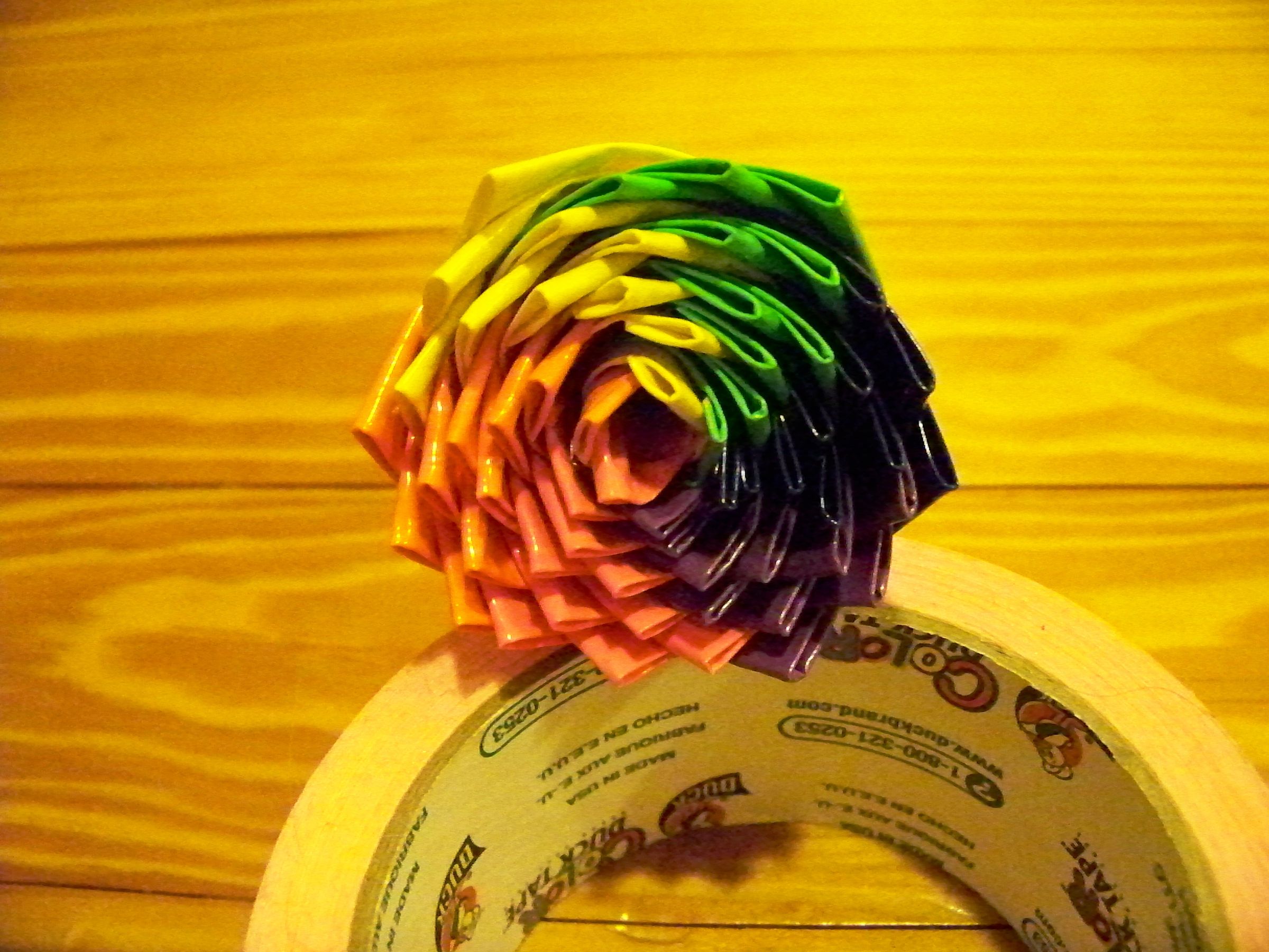 Six-Color Duct Tape Rose