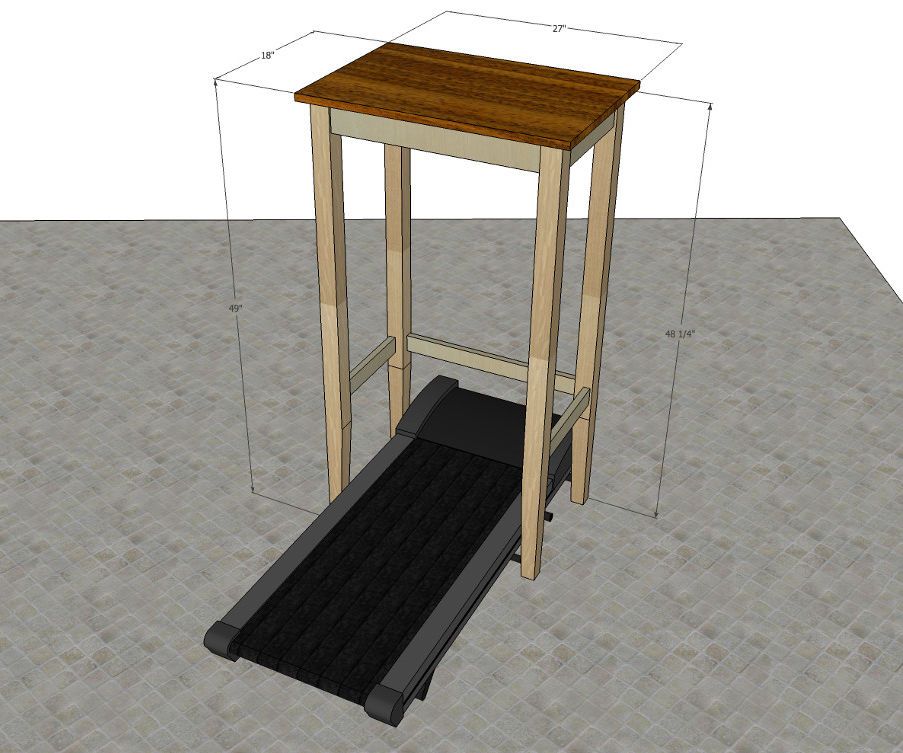 A Desk for a Treadmill -- Walk While You Work