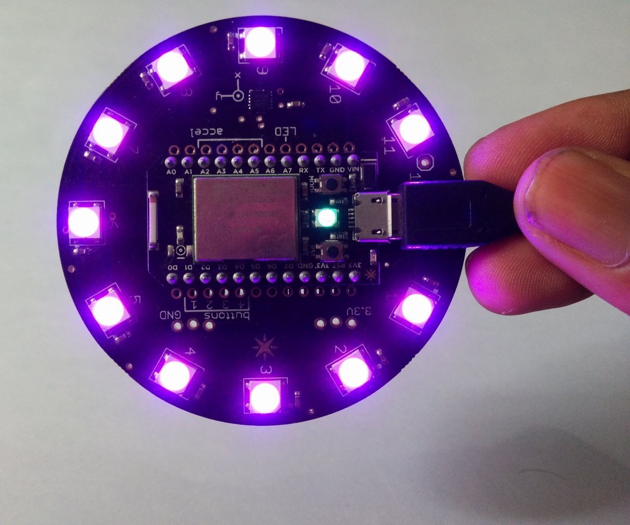 Particle Core - Motion Sensor Using Internet Button 
