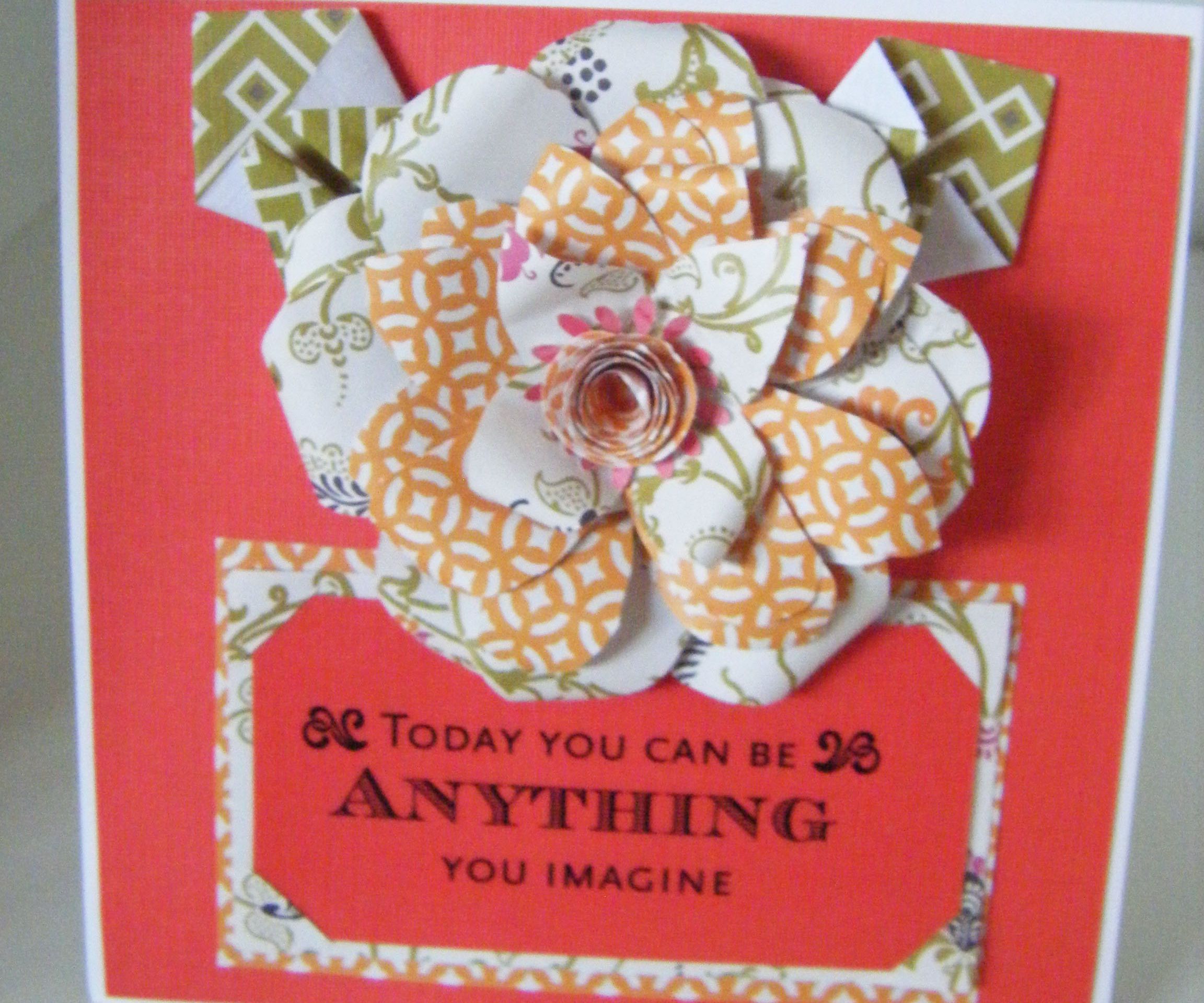 How to Make a Textile Paper Flower Card
