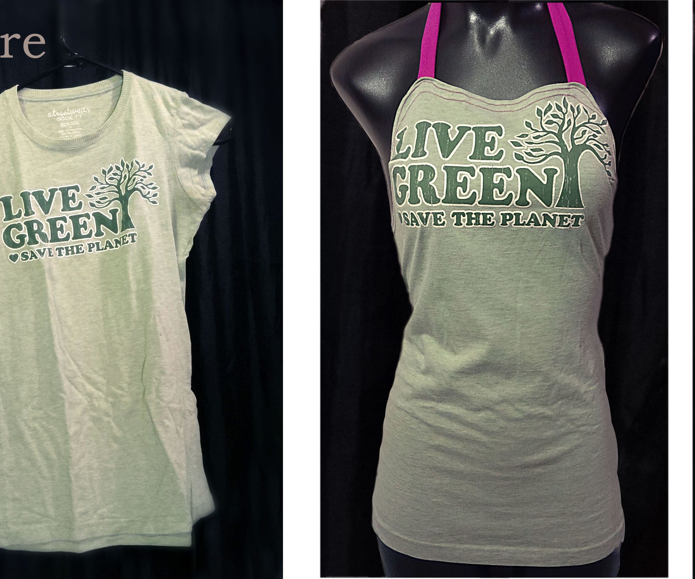 T-Shirt to Tie Up Halter