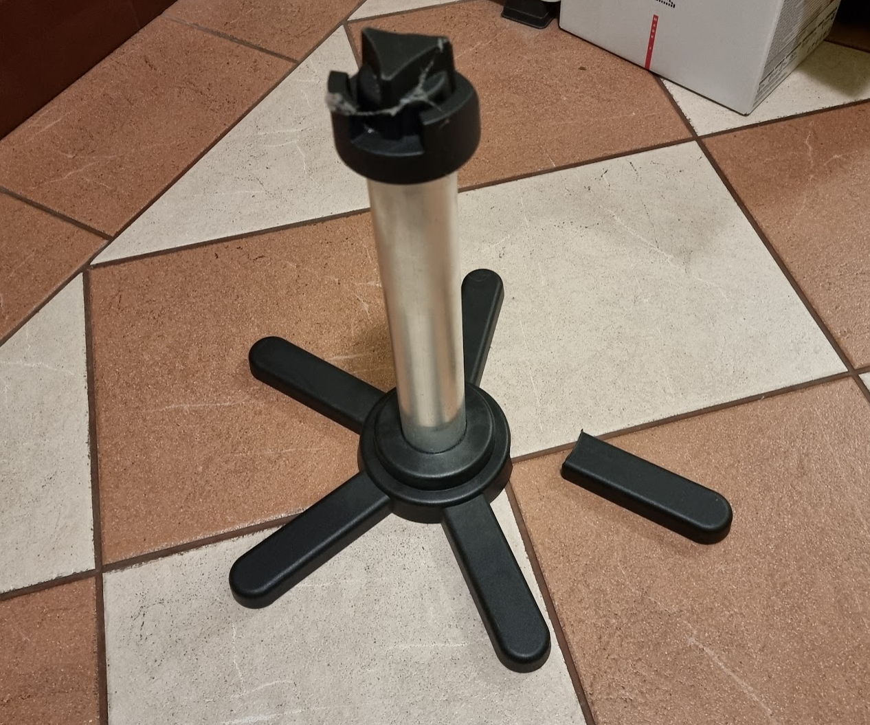 Repairing the Trash Can Stand With a Hot Stapler