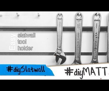 Simple Tool Holder for Slatwall Hung in Garage Shop