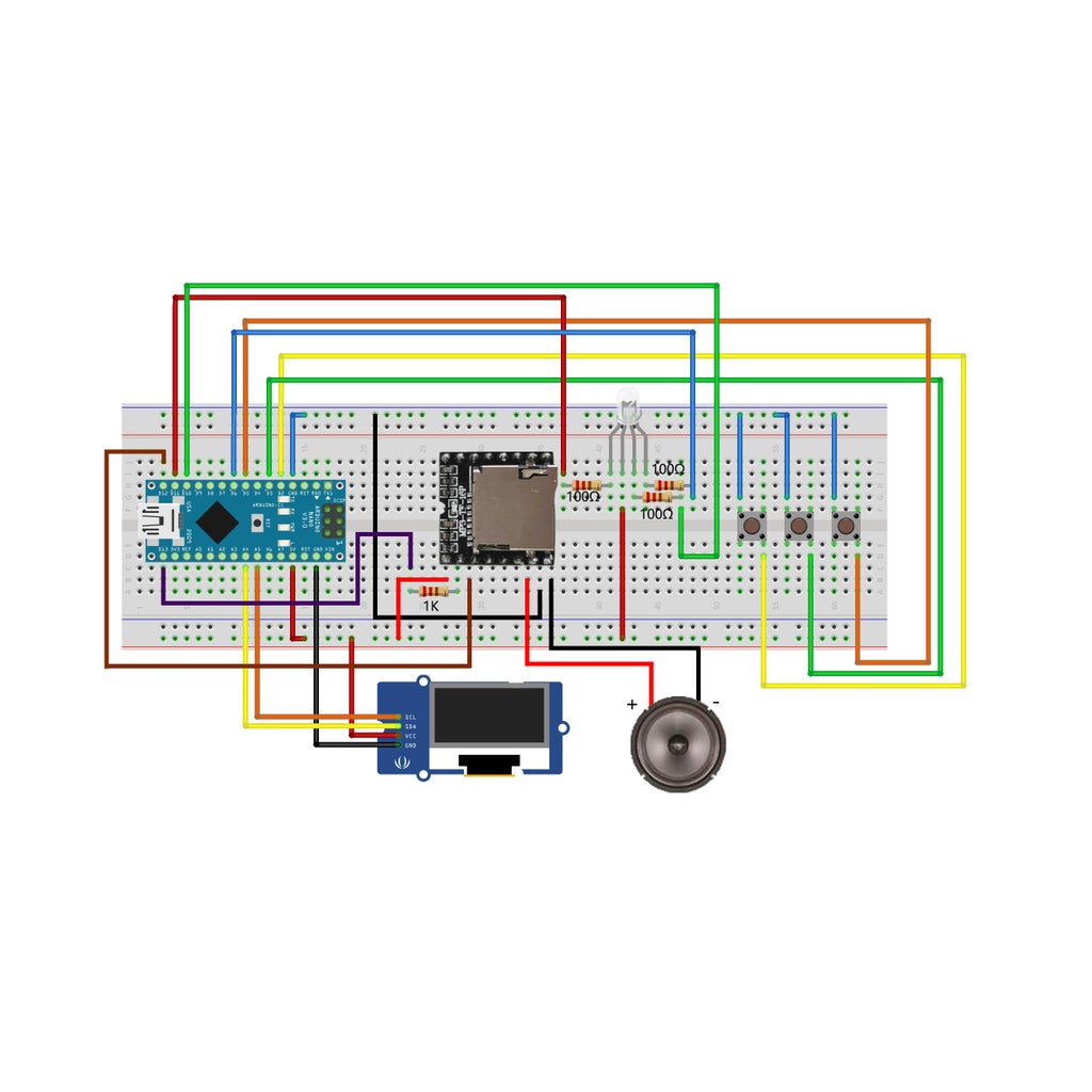 How to Make a MP3 Player With LCD Using Arduino and DFPlayer Mini MP3 ...