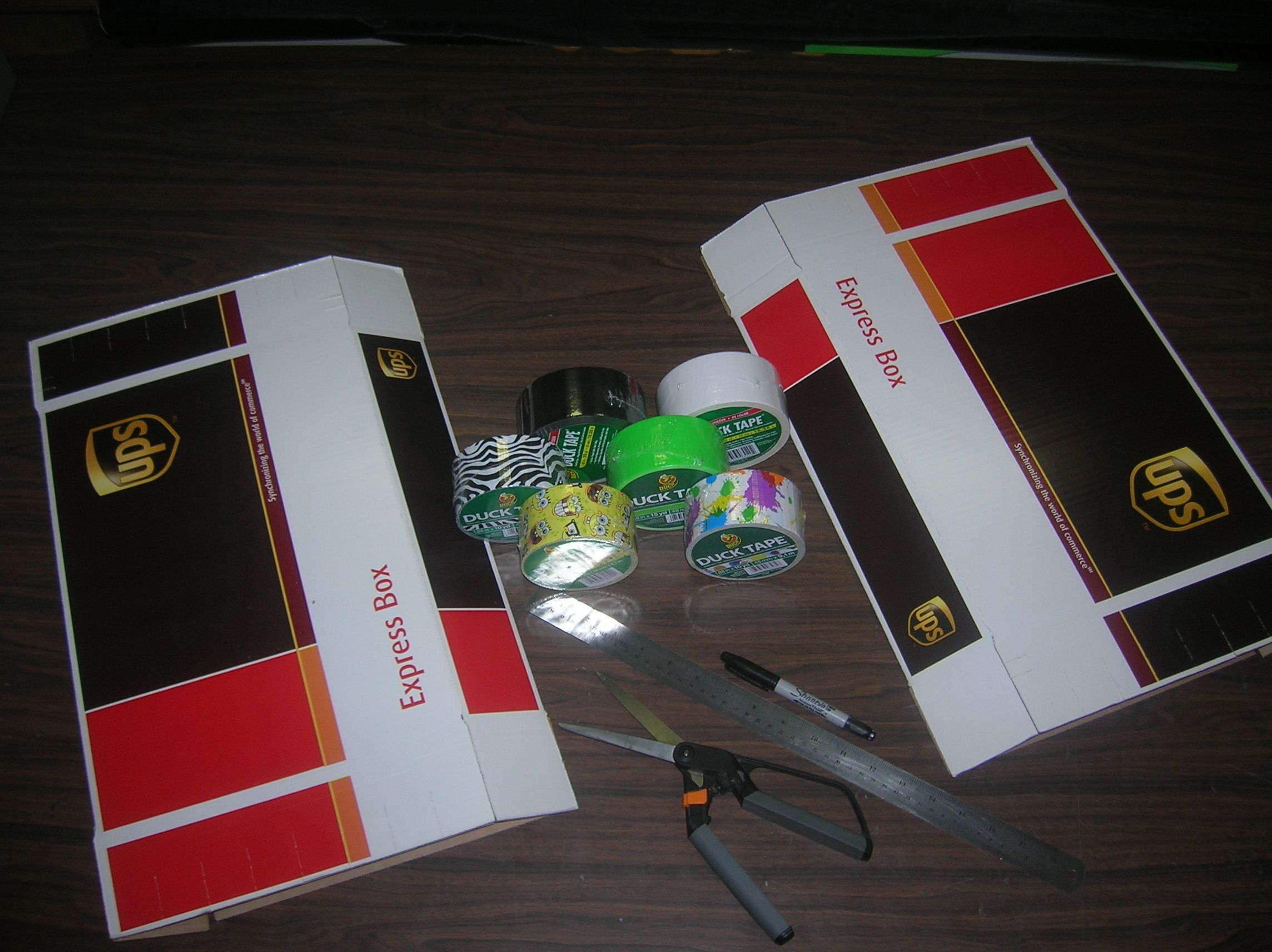 Mail Holder - Duct Tape / UPS Box