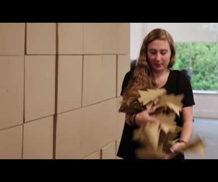 Cardboard GoT-Inspired Wall Divides Office