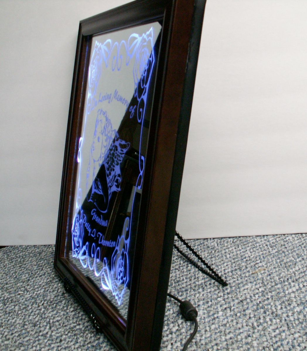 L.E.D. Backlit Mirror Memorial