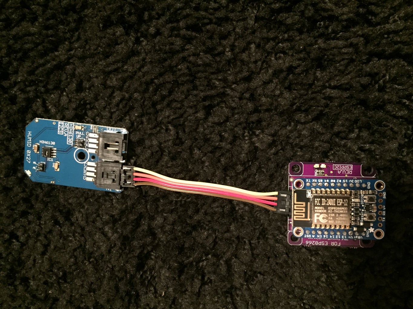 ESP8266 WiFi Temp Humidity Monitoring Web App Using Arduino IDE : 7 ... Circuit Diagram