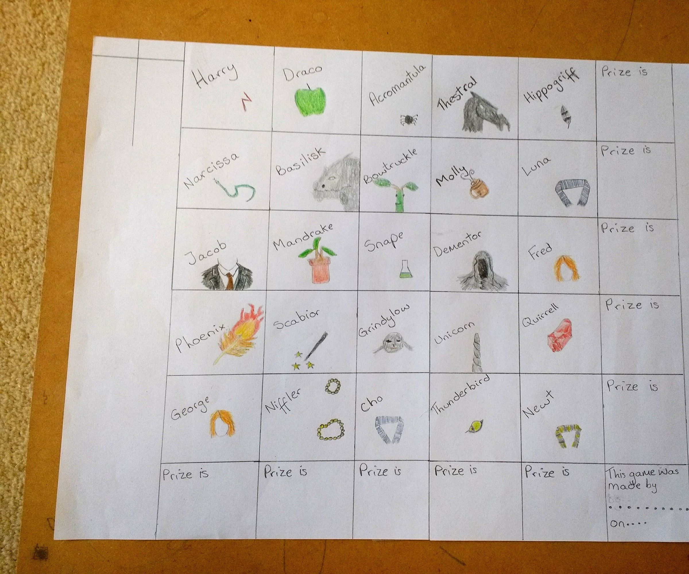 Harry Potter and the Bingo Game 