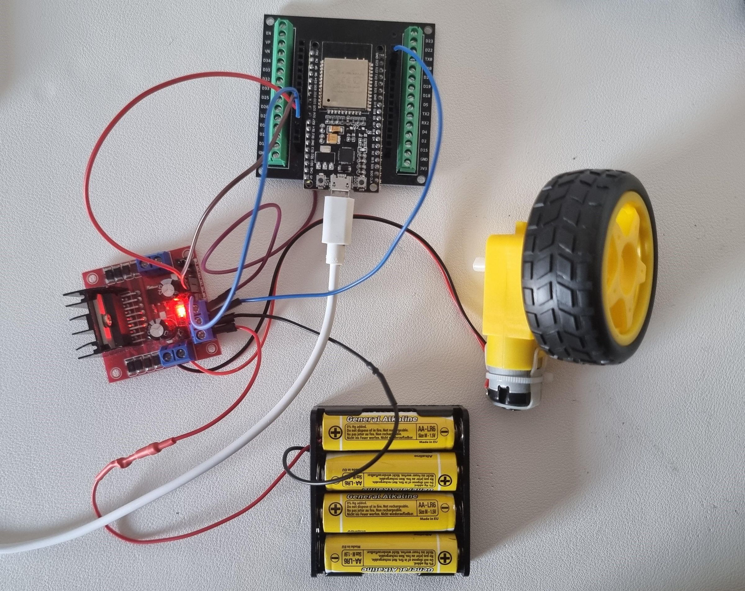 How to Drive a DC Motor Using L298N and ESP32 With Arduino IDE
