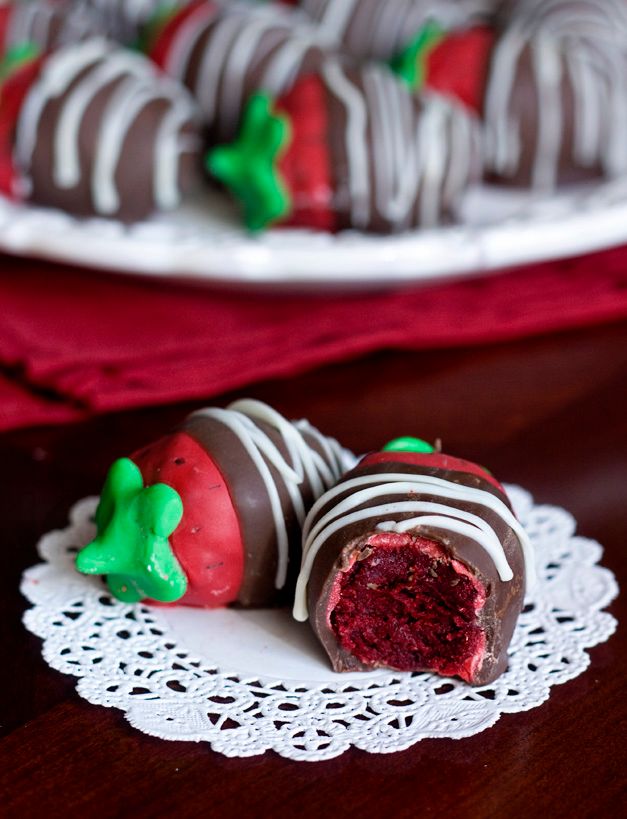 Chocolate Covered Strawberry Cake Balls