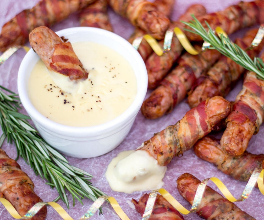 How to Make the Best Ever Pigs in Blankets With Cheesy Mustard Dipping