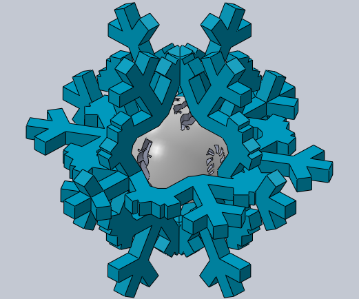 Baubles Inside Snowflake
