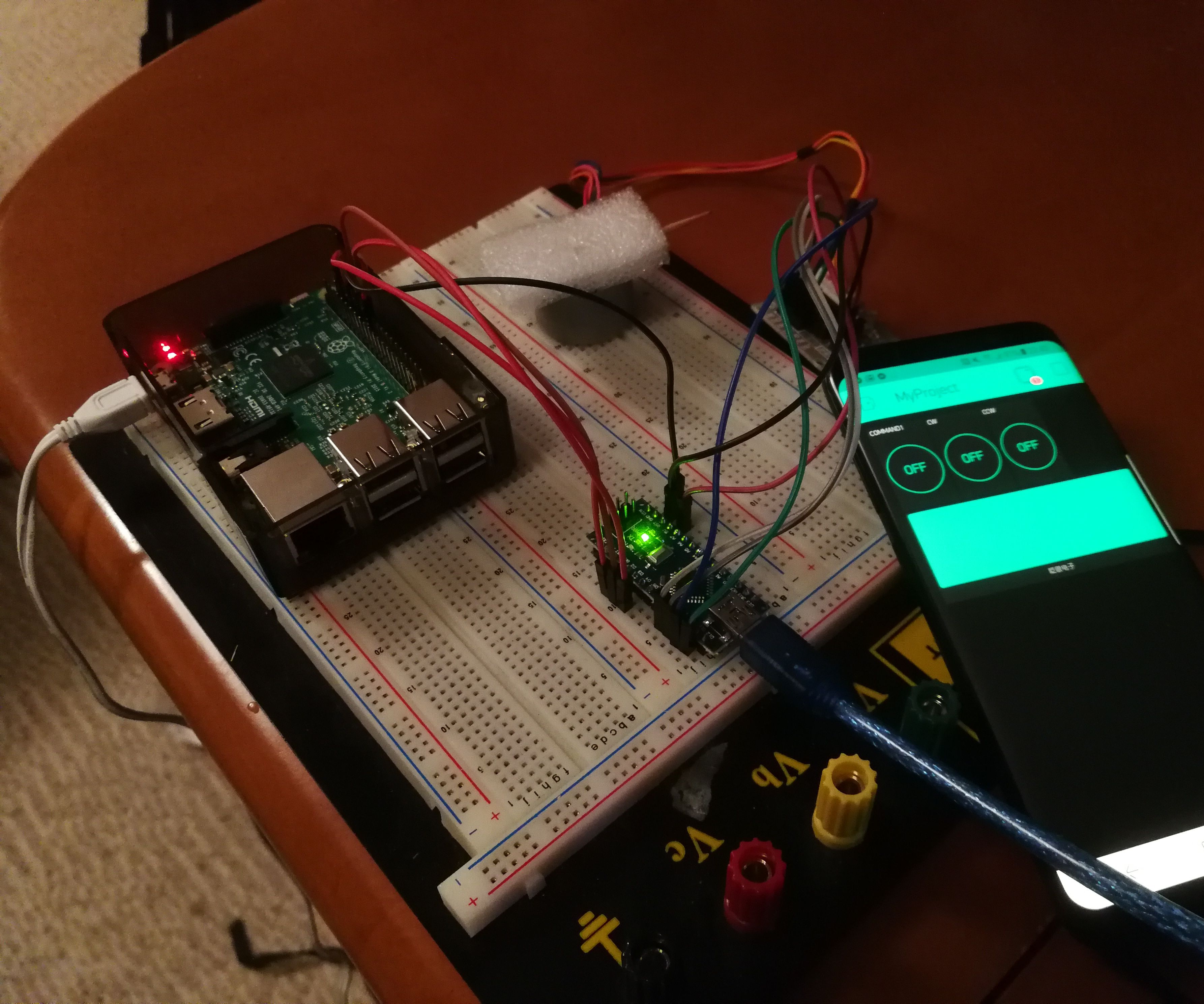 Raspberry PI & Arduino - Blynk Stepper Control