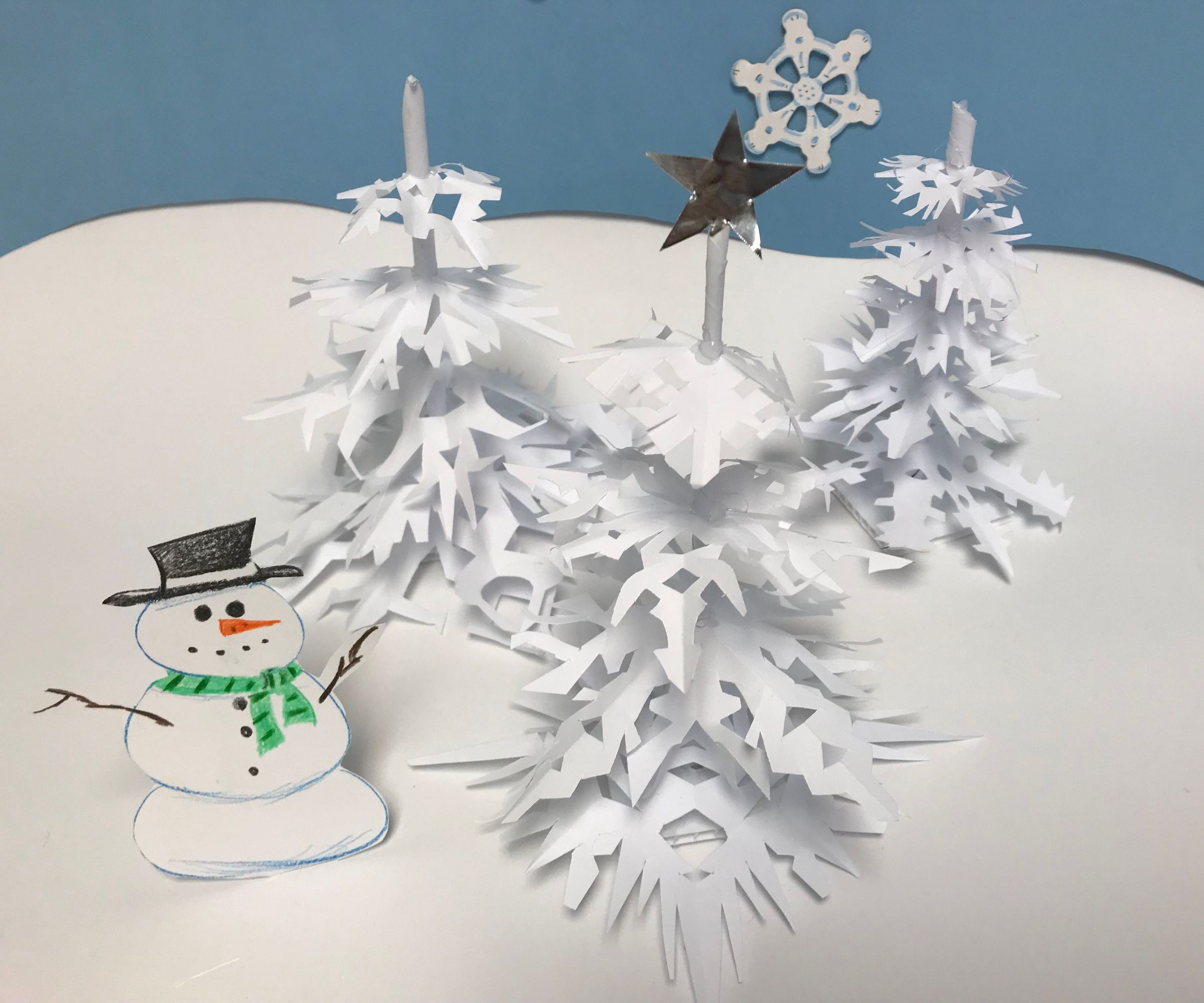Snowflake Trees...A Great Holiday Craft!