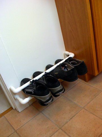Floating Pipe Shoe Shelf