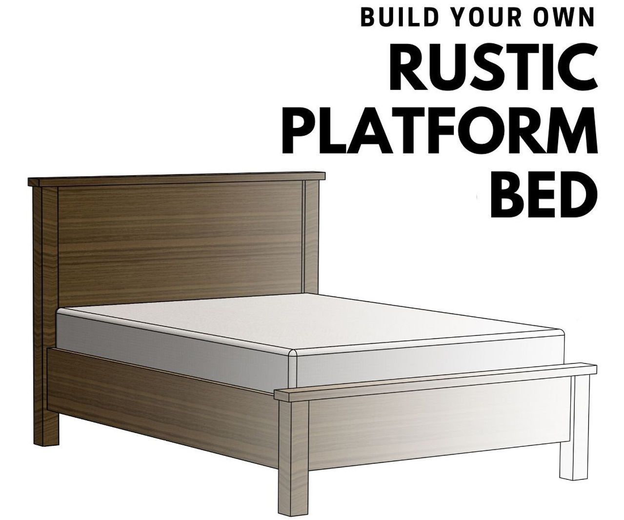 Make This Easy to Build Rustic Platform Bed