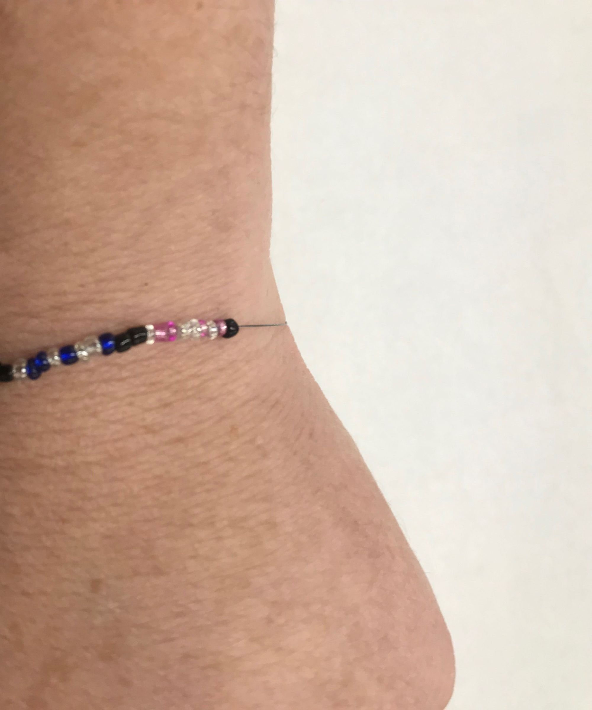 Rainbow Binary Name Bracelet