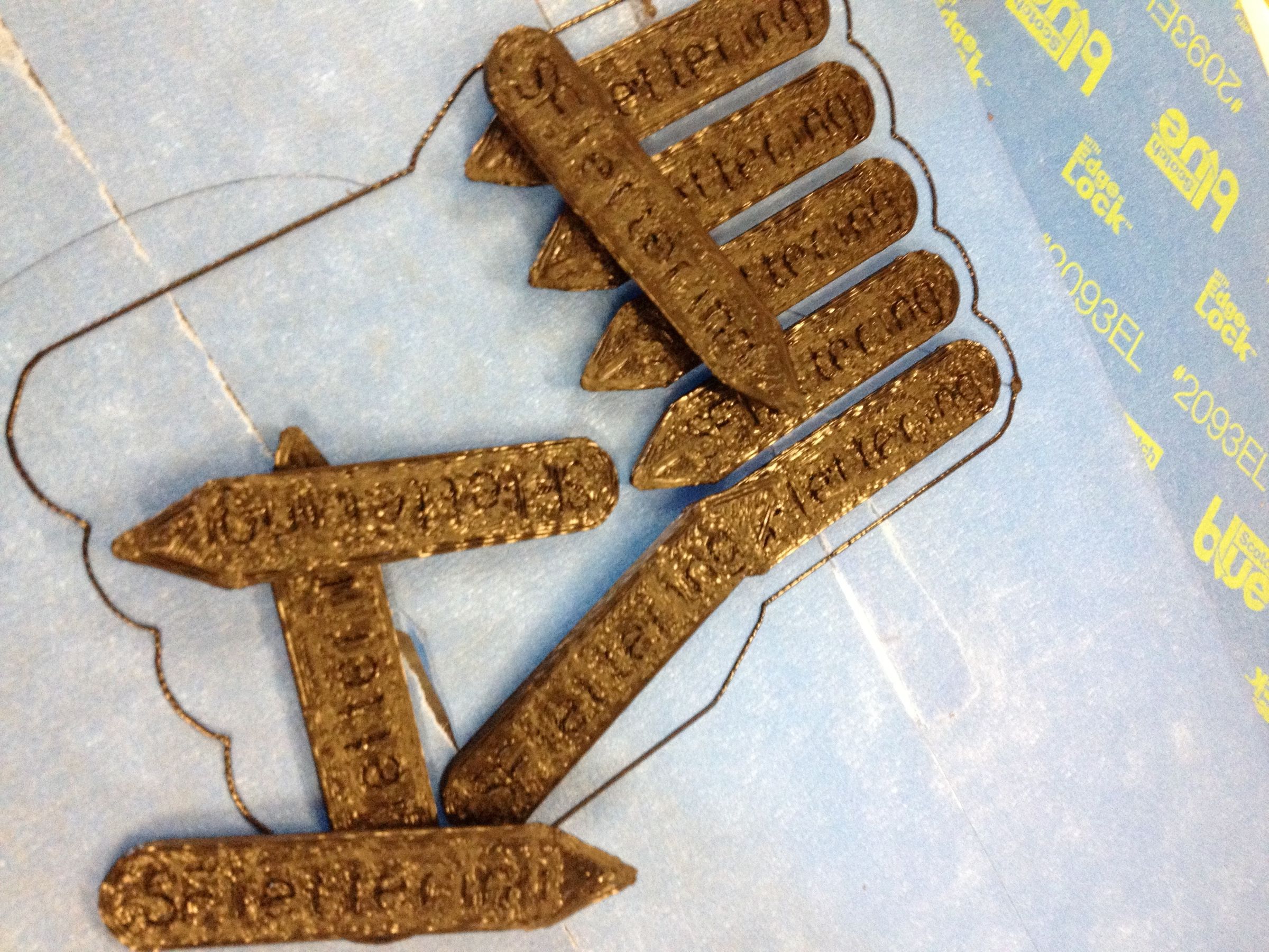 SF Lettering Collar Stays With Customizer