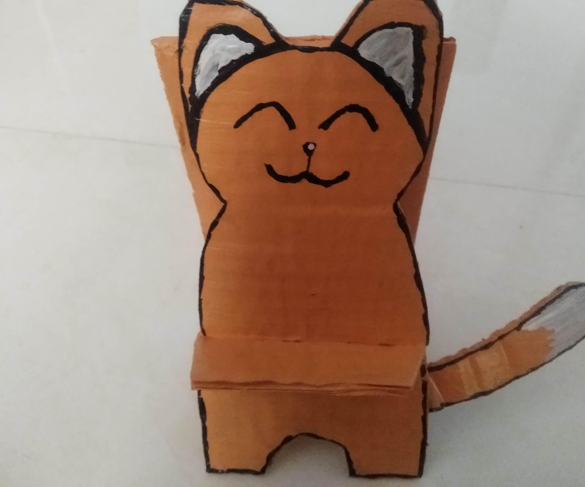 Cat Shaped Cardboard Phone Holder