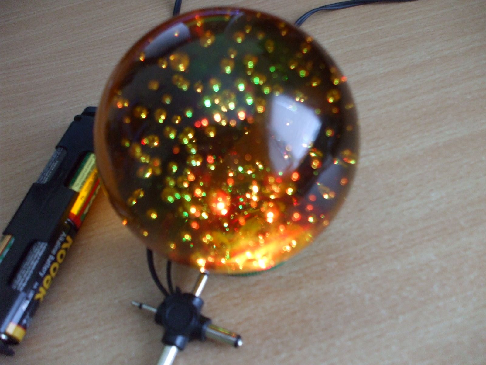 Color changing glowing crystal ball