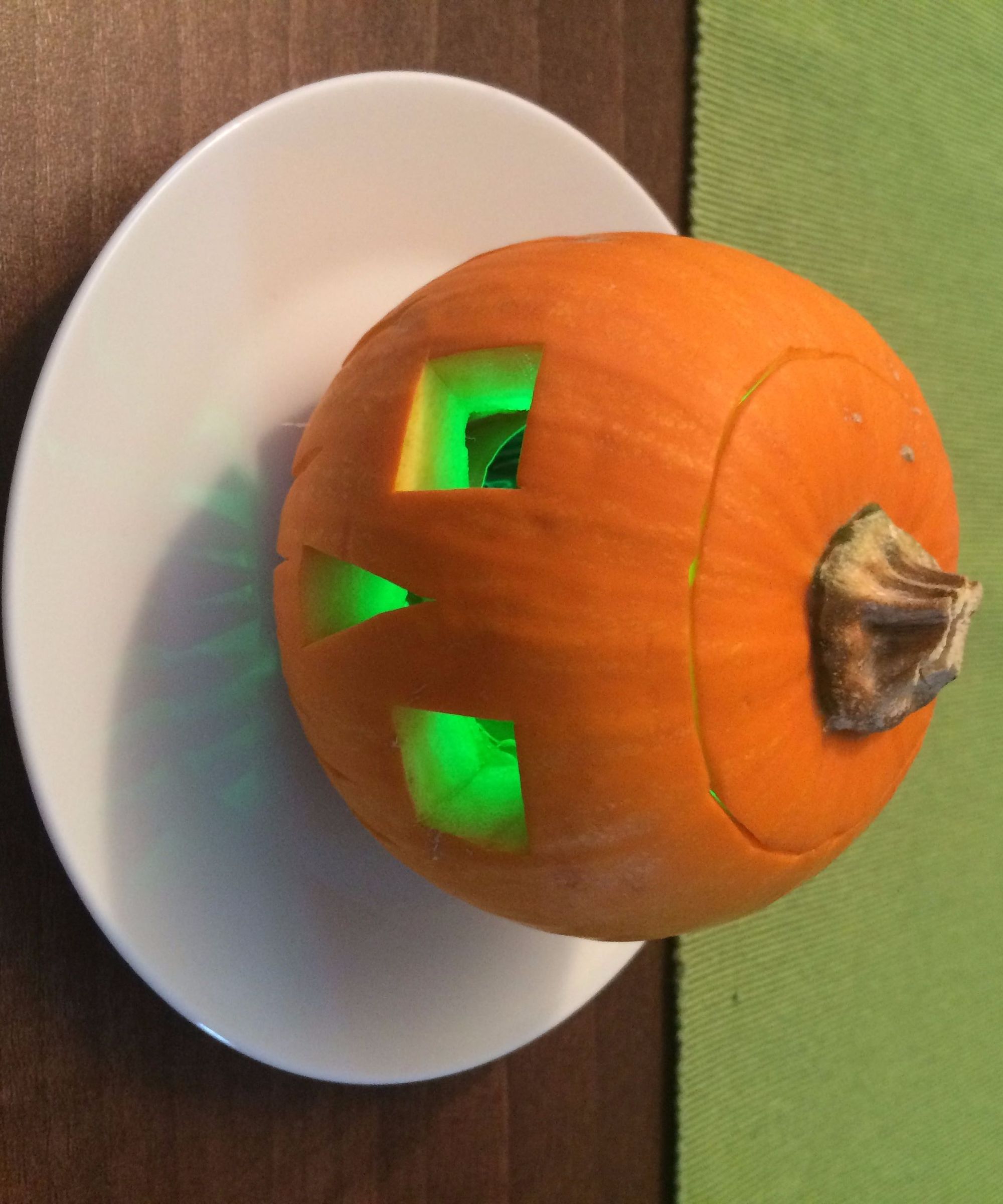 Pumpkin Face With LED