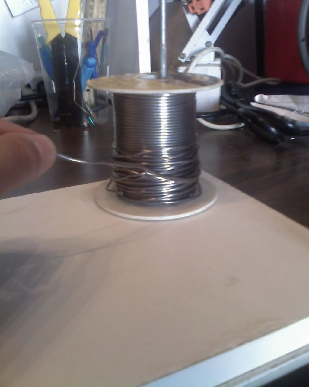 Make a Solder Spool Holder For Your Soldering Workstation