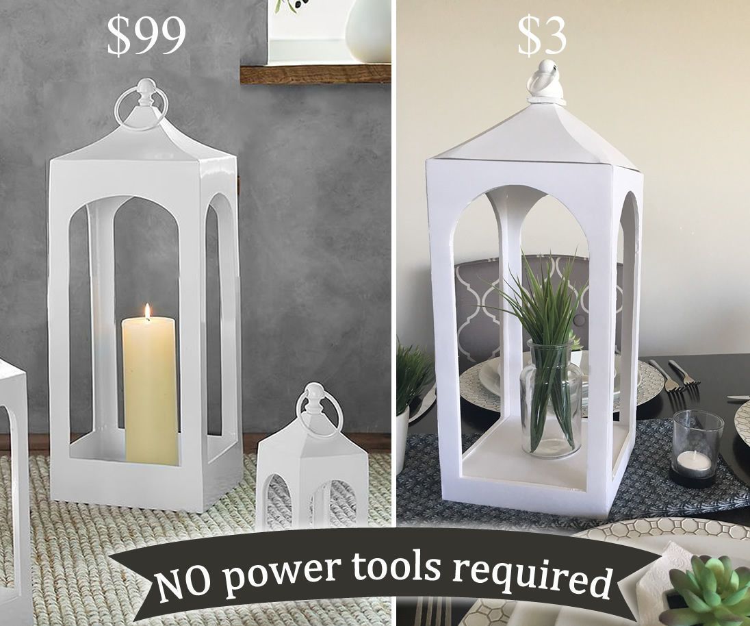 $3 Pottery Barn Lantern Knockoff