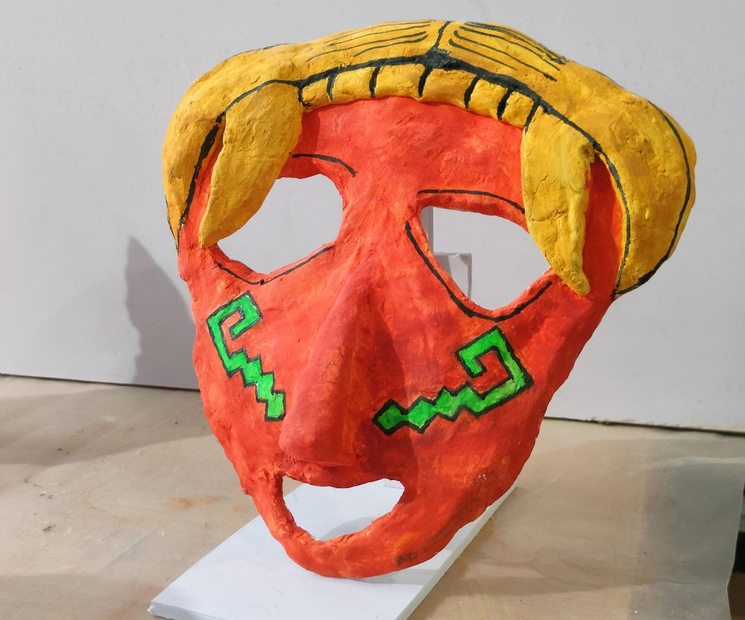 Paper Clay Mayan Mask