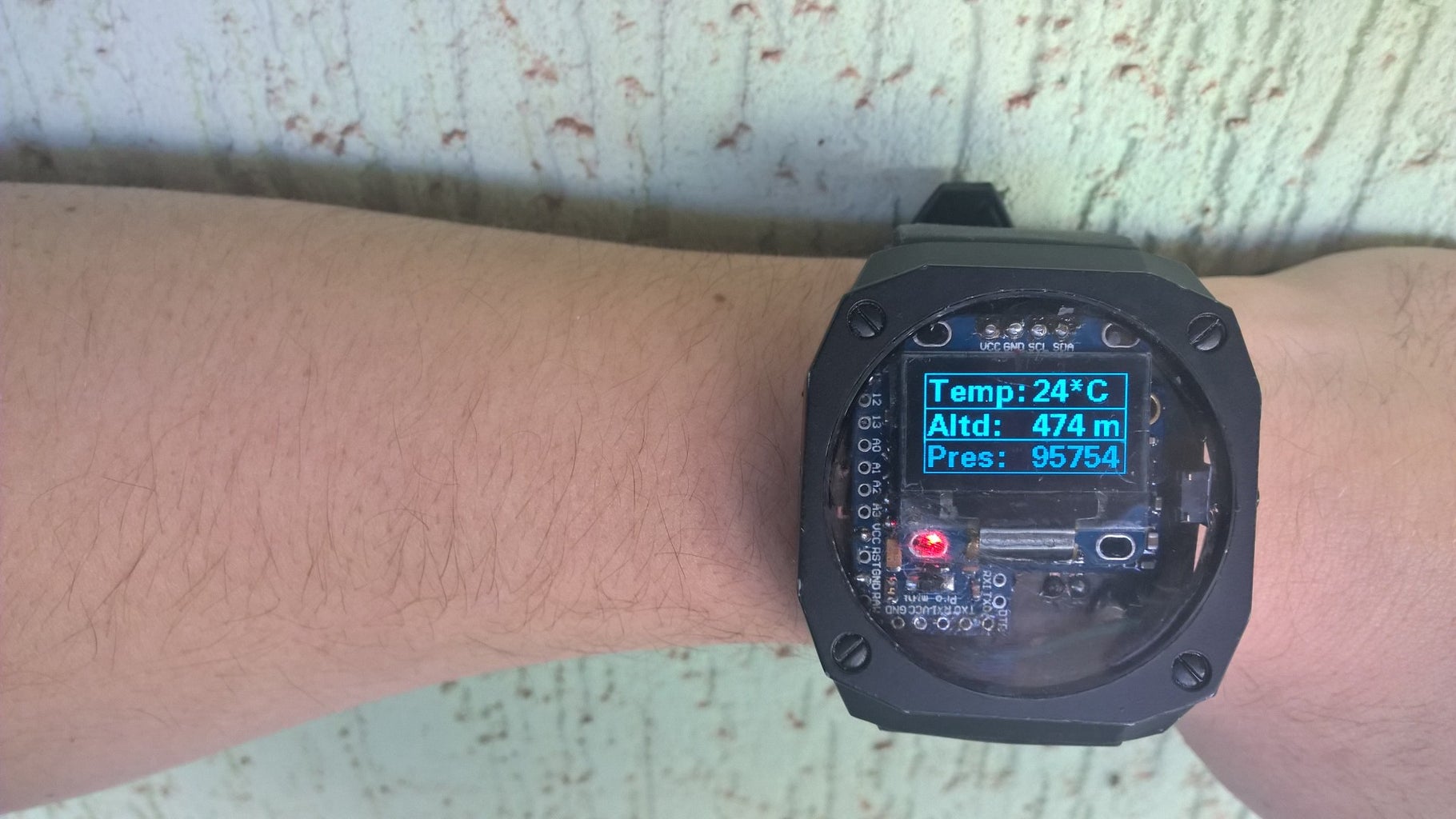 Arduino Pedometer Watch, With Temperature, Altitude and Compass! : 6 ...