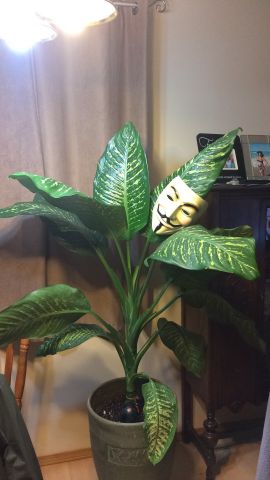 large artificial plants indoor VeriNatural 4FT Mixed Fern and Palm Artificial Plants with Black/White  Taper Planter for Indoor & OutdoorVN148