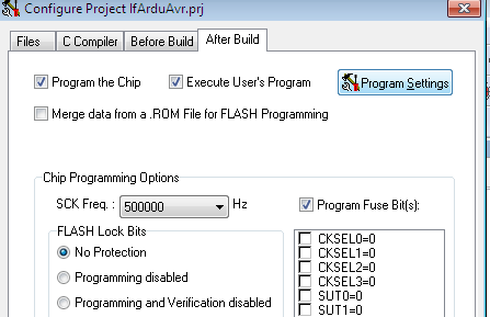 Codevision AVR Setting: Configure