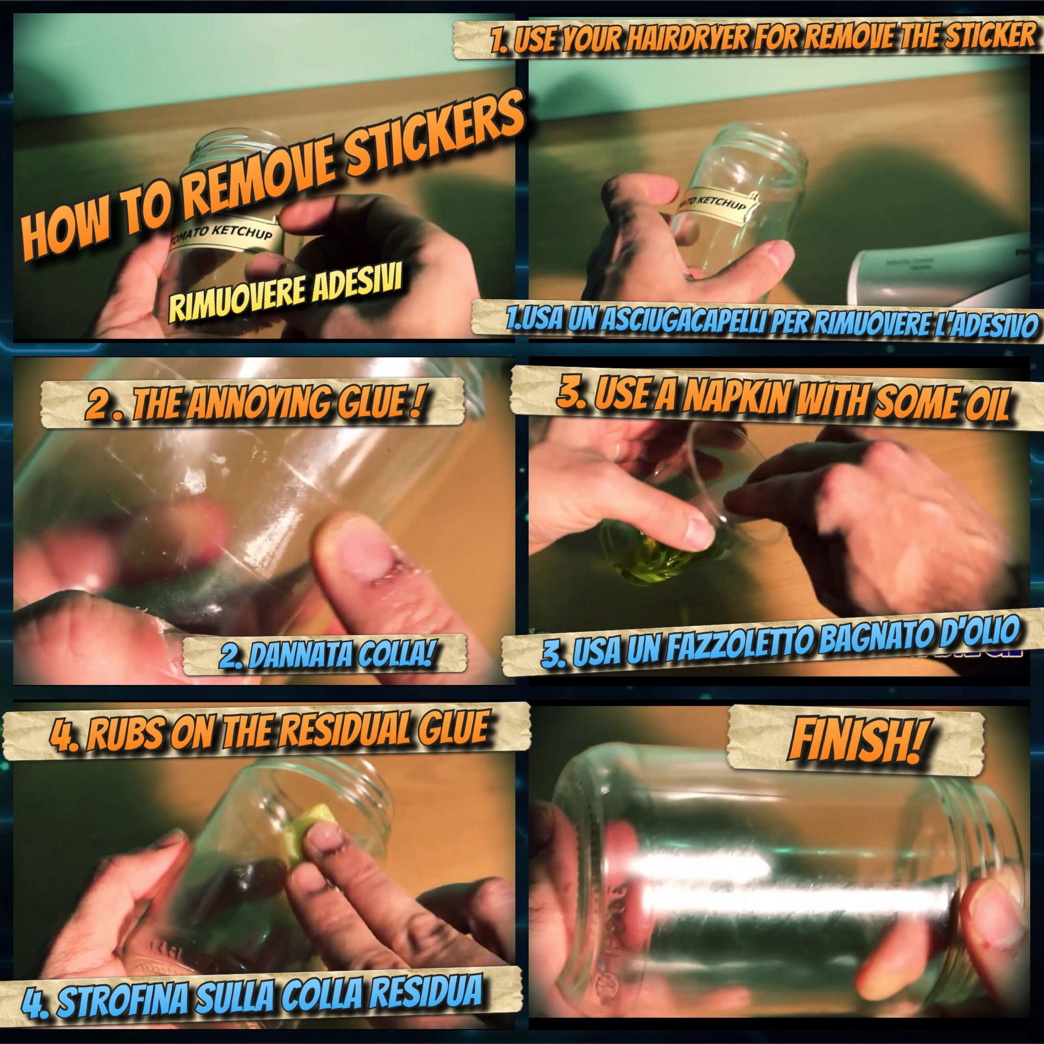 HOW TO REMOVE STICKERS AND GLUE RESIDUE