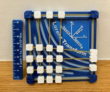 3D Printed Mechanical Lorentz Transform - Visualize Spacetime